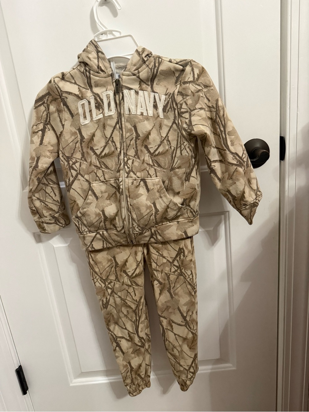 Old Navy Beige Camo Hoodie & Jogger Set